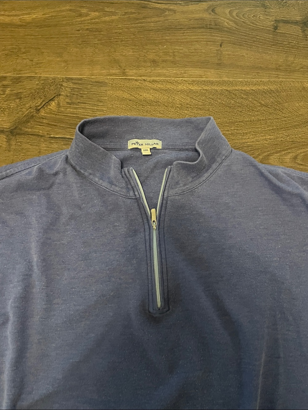 Men's Peter Millar Blue Quarter-Zip Sweater Pullover, Size XXL - Picture 2 of 4